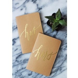 His & Hers Personalized Vow Books